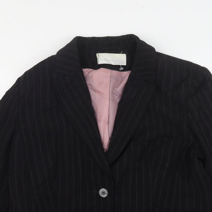 Womens UK Size 14 AMARANTO Regular Black Suit Jacket