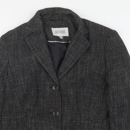 NEXT Womens Grey Geometric Polyester Jacket Suit Jacket Size 8