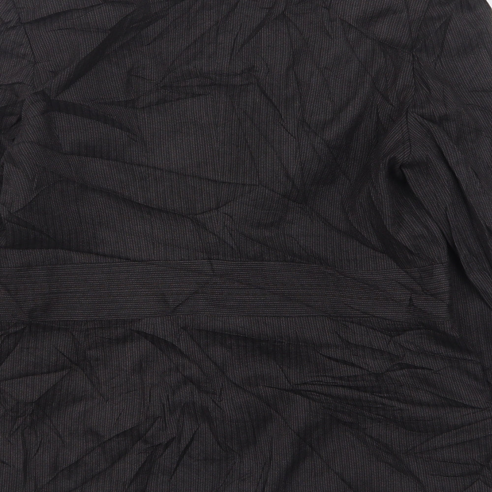 NEXT Womens Blue Striped Polyester Jacket Suit Jacket Size 12