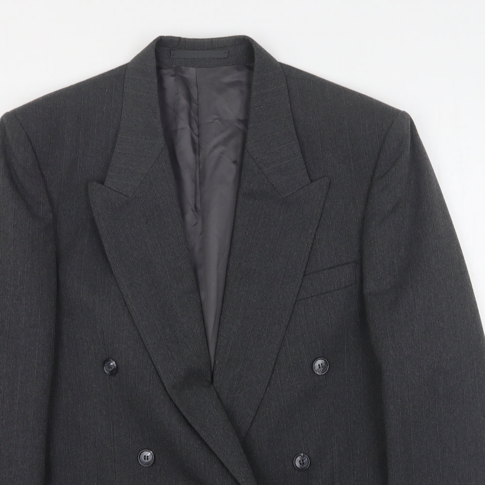 Gierre Mens Grey  Elastane Jacket Suit Jacket Size 38