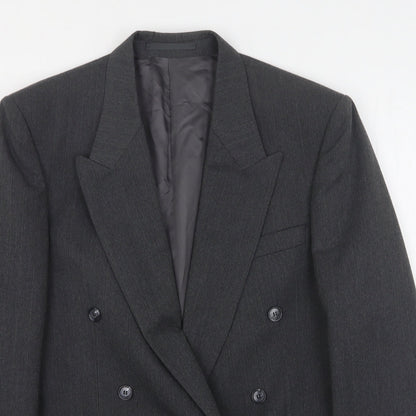 Gierre Mens Grey  Elastane Jacket Suit Jacket Size 38