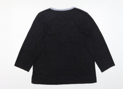 Jockey Mens Blue Round Neck Fair Isle Polyester Pullover Jumper Size M