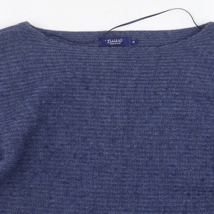 LEONARDO Womens Blue Round Neck  Acrylic Pullover Jumper Size M