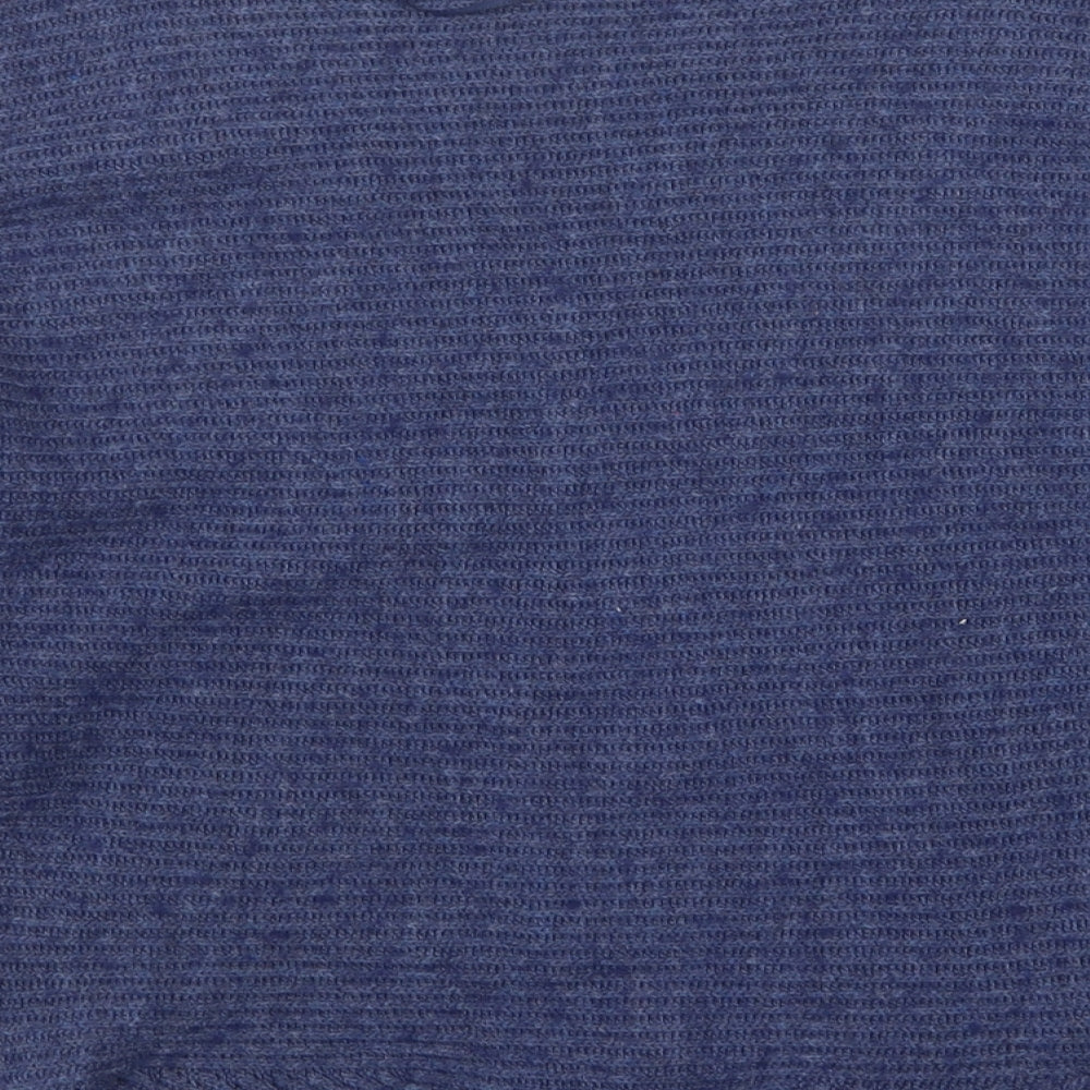 LEONARDO Womens Blue Round Neck  Acrylic Pullover Jumper Size M