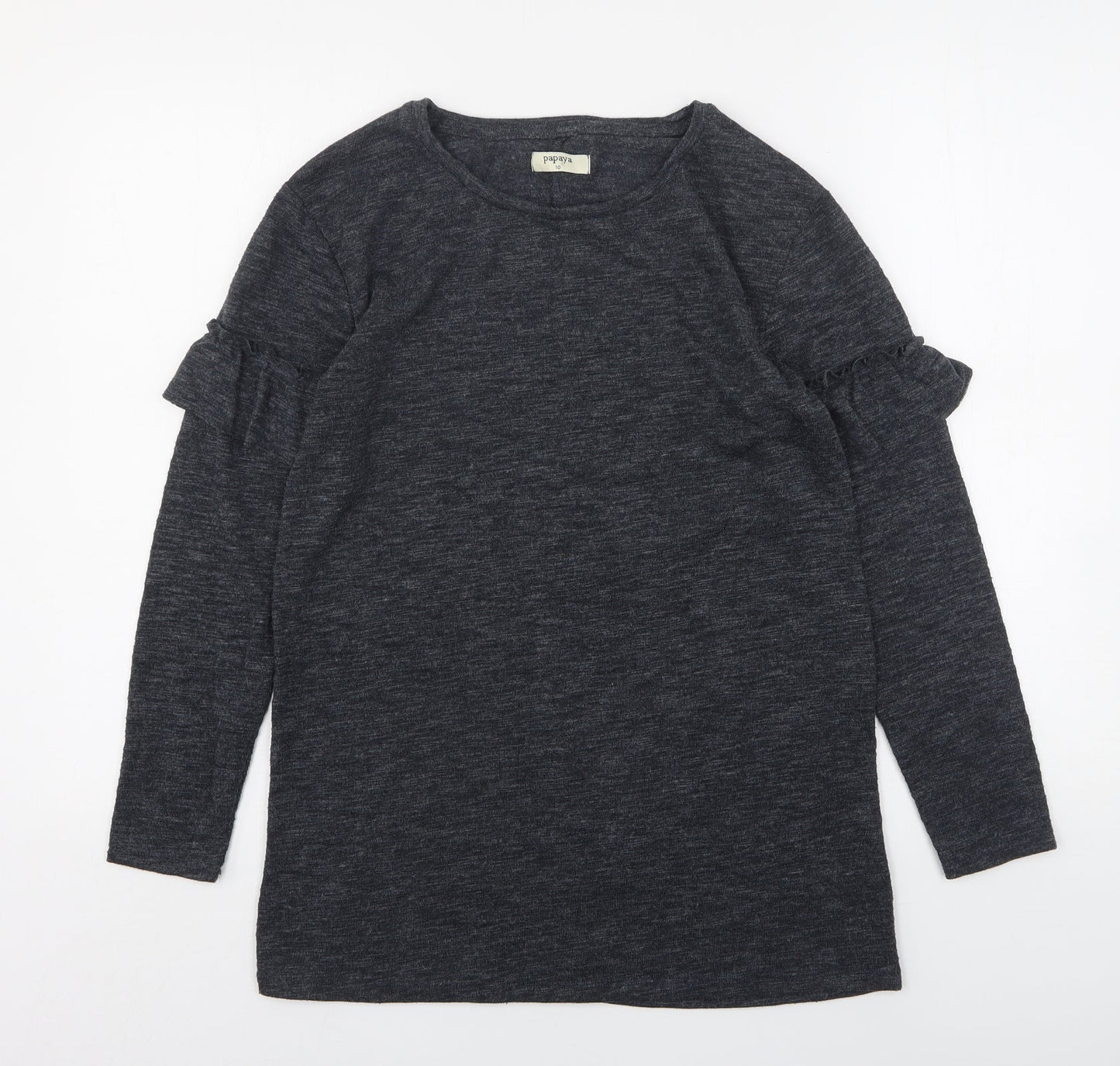 Womens UK Size 10 Papaya Grey Pullover Jumper