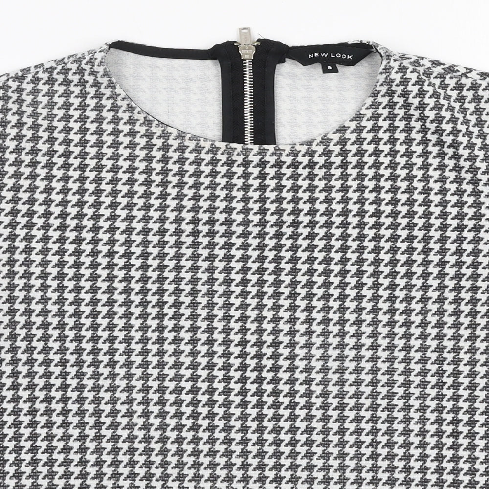 Womens UK Size 8 New Look White Basic Blouse
