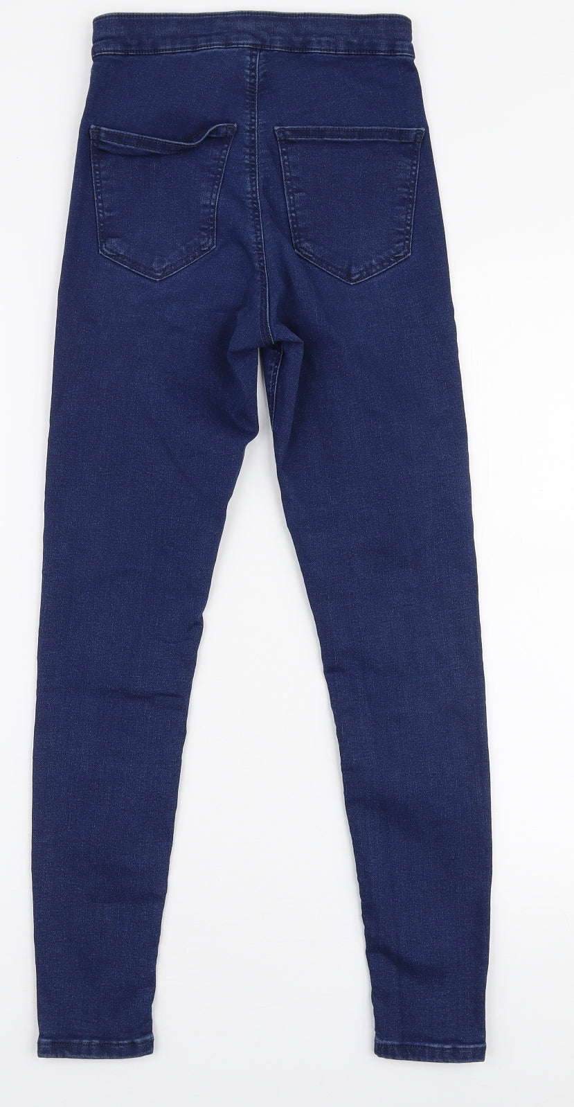 Topshop Womens Blue  Cotton Skinny Jeans Size 26 in L30 in Slim Zip