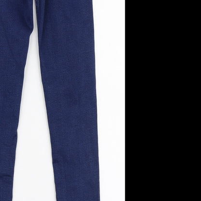 Topshop Womens Blue  Cotton Skinny Jeans Size 26 in L30 in Slim Zip