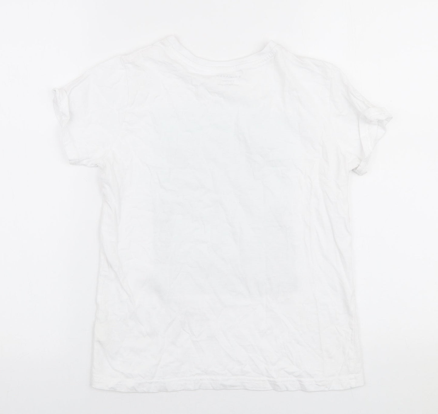 Primark Boys White  100% Cotton Jersey T-Shirt Size 9-10 Years Round Neck Pullover - California