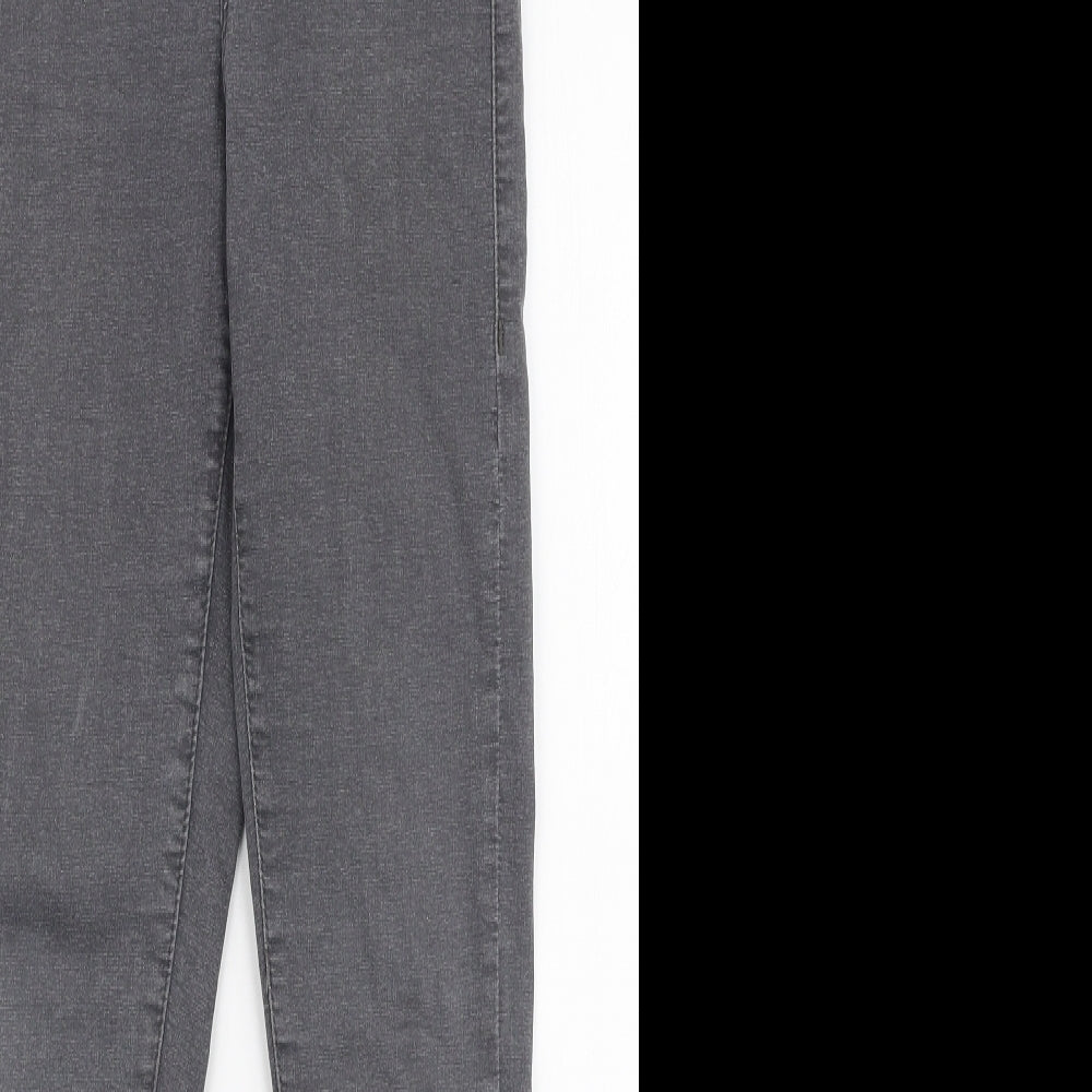 Topshop Womens Grey  Cotton Skinny Jeans Size 26 in L30 in Slim Zip