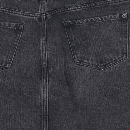 New Look Womens Grey  Polyester A-Line Skirt Size 10   Zip