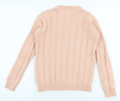 Womens UK Size 8 Marks and Spencer Pink Pullover Jumper