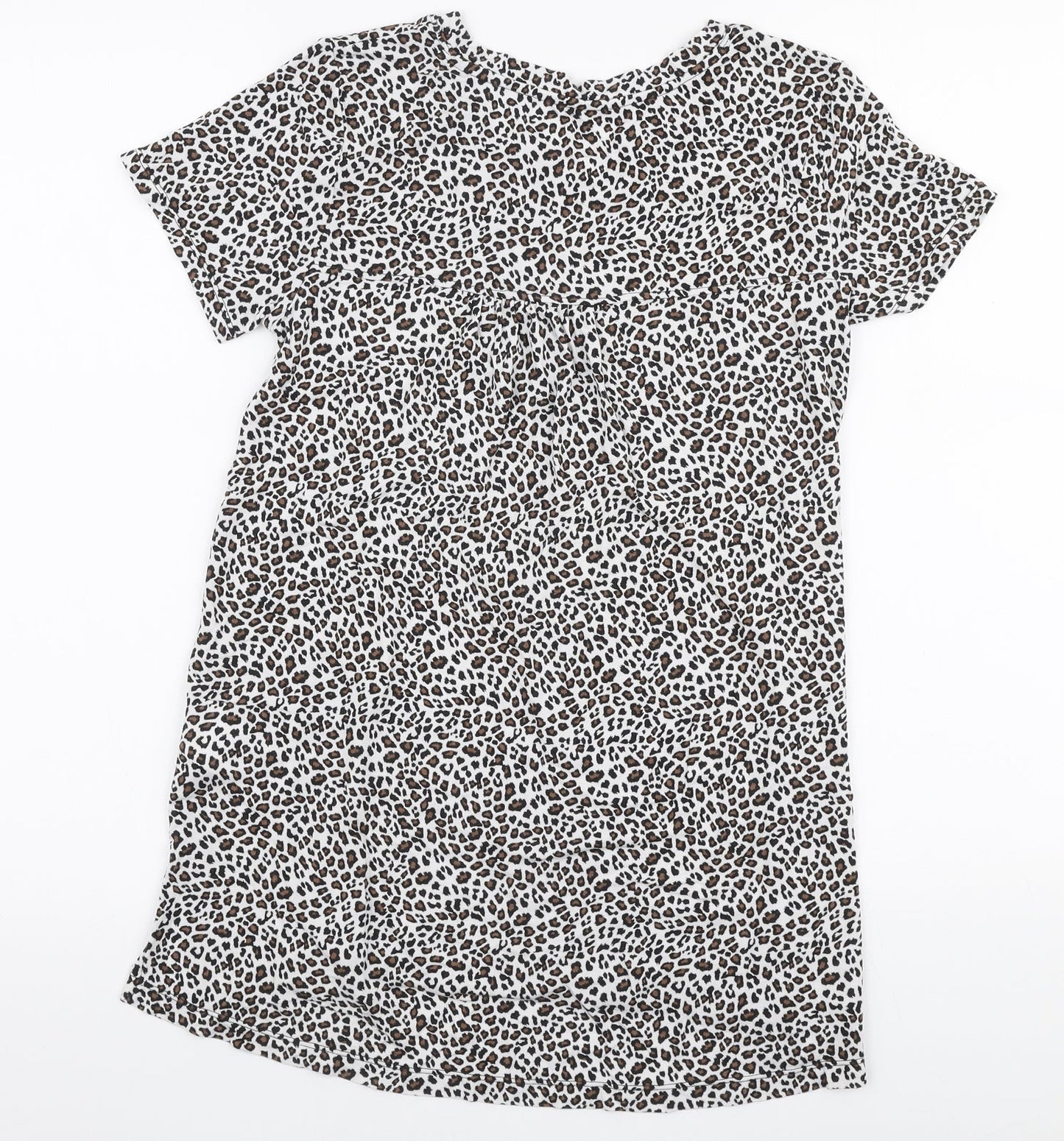 Cuddlduds Womens Multicoloured Animal Print Modal Jersey T-Shirt Size S Round Neck