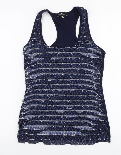 Womens UK Size 10 River Island Blue Jersey Tank