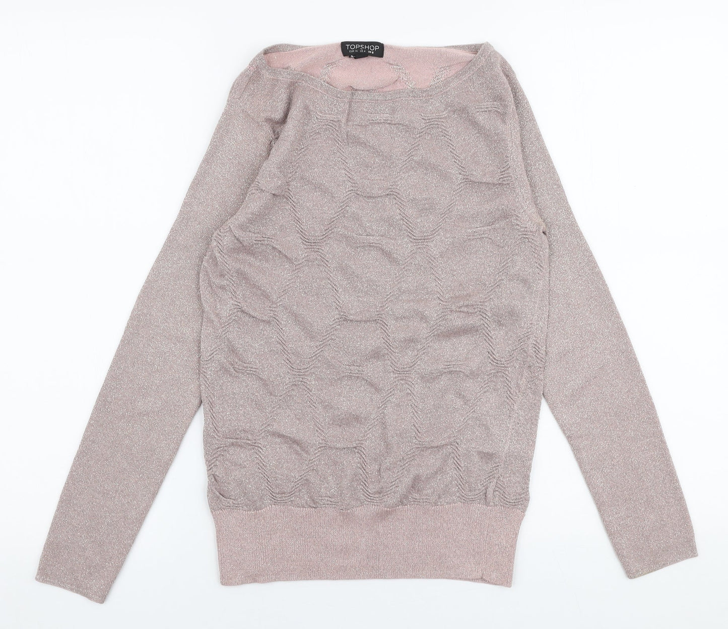 Womens UK Size 8 Topshop Pink Pullover Jumper