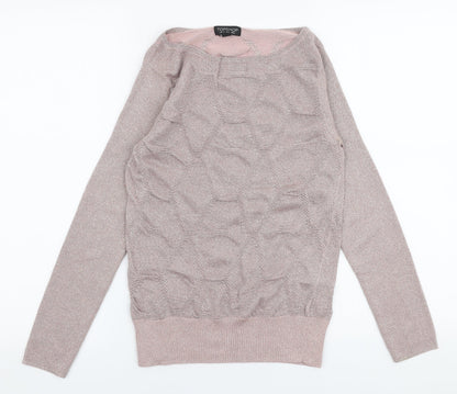 Womens UK Size 8 Topshop Pink Pullover Jumper