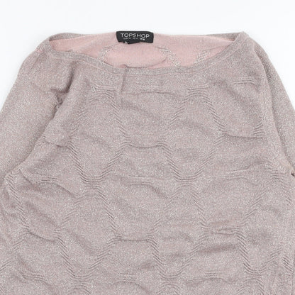 Womens UK Size 8 Topshop Pink Pullover Jumper