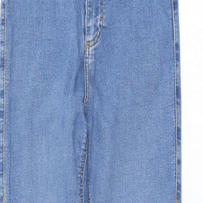 Topshop Womens Blue  Cotton Skinny Jeans Size 26 in L30 in Regular Zip