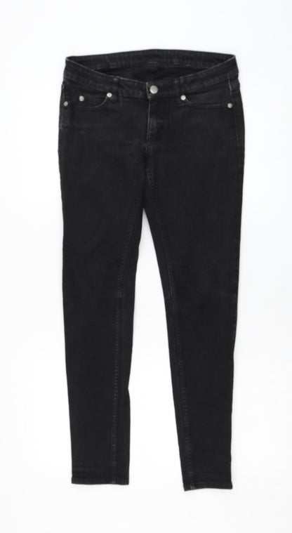 Cheap Monday Womens Black  Cotton Skinny Jeans Size 30 in L28 in Regular Zip