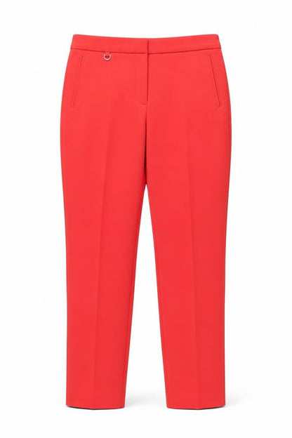 Adrianna Papell Womens Red  Polyester Trousers  Size 10 L26 in Regular Zip