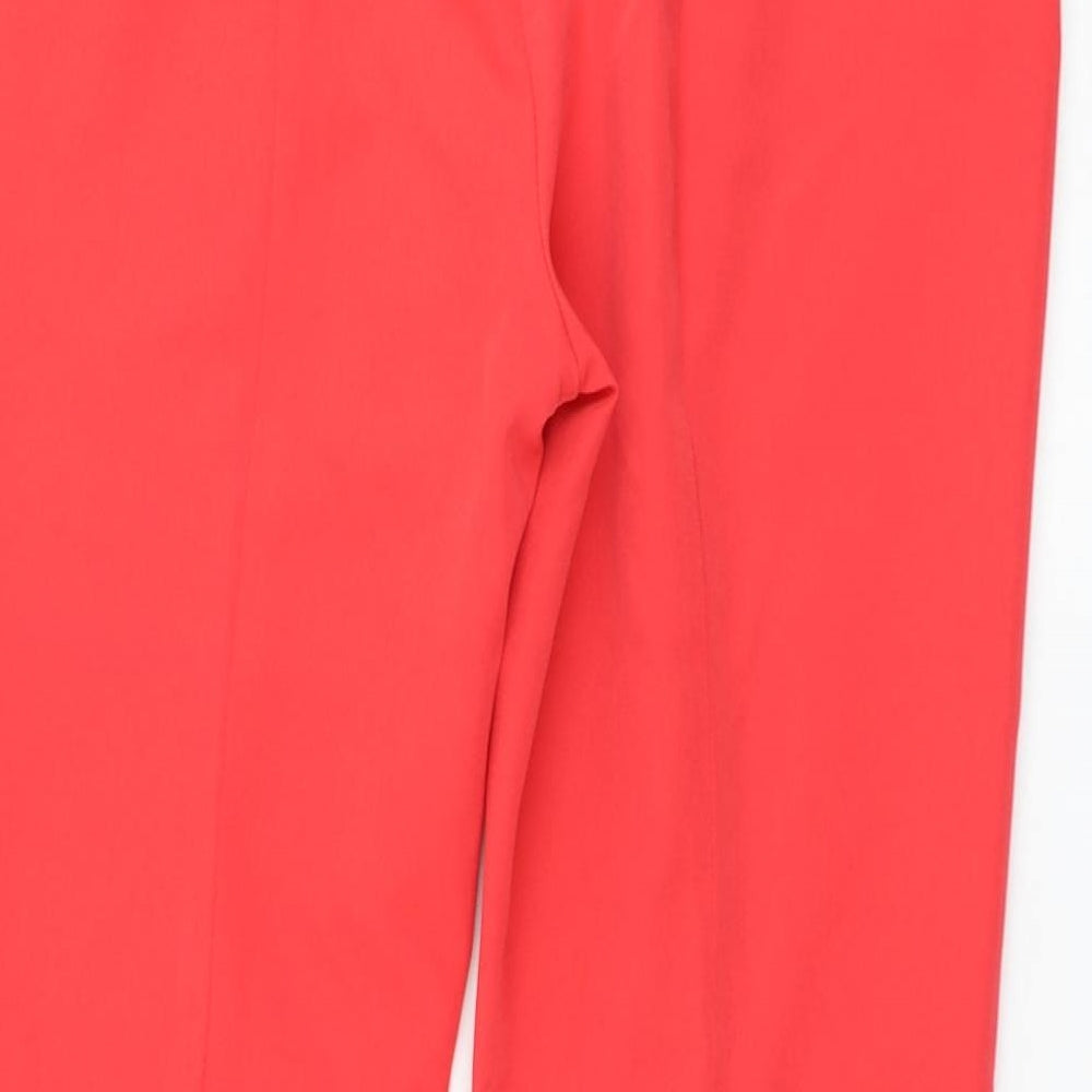 Adrianna Papell Womens Red  Polyester Trousers  Size 10 L26 in Regular Zip