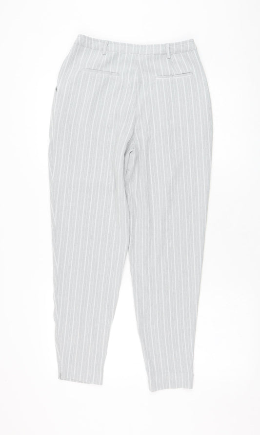 Womens UK Size 8 New Look Regular Fit Carrot Grey Trousers