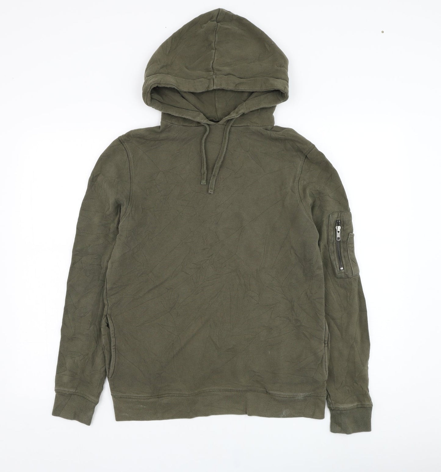 Mens UK Size XS River Island Green Pullover Hoodie