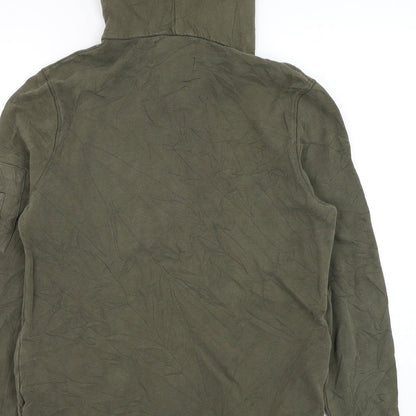 Mens UK Size XS River Island Green Pullover Hoodie