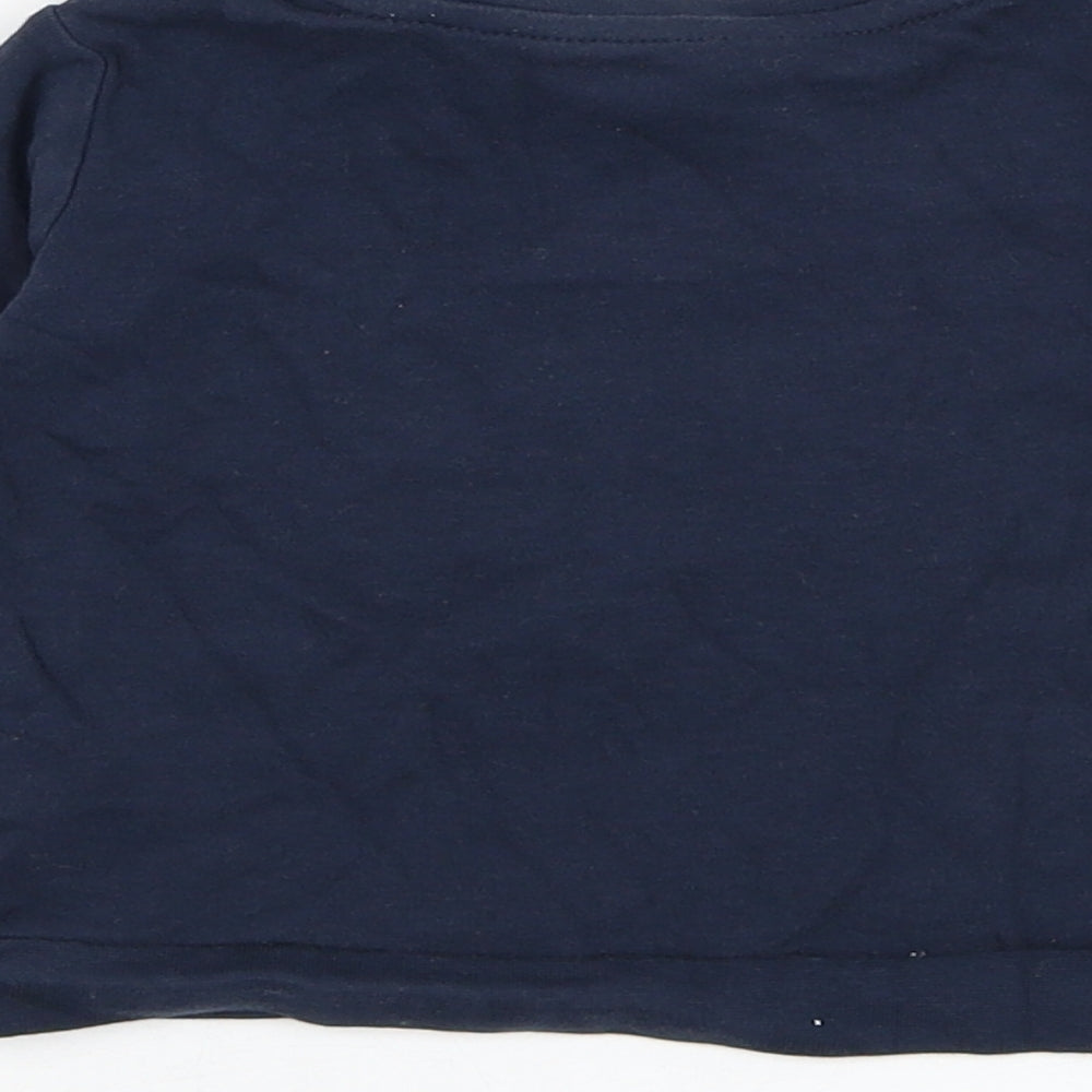 Pep&co Boys Blue  Cotton Basic T-Shirt Size 12-18 Months Round Neck Pullover - Slogan
