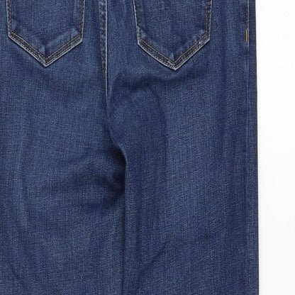 Topshop Womens Blue  Cotton Skinny Jeans Size 25 in L32 in Regular Zip