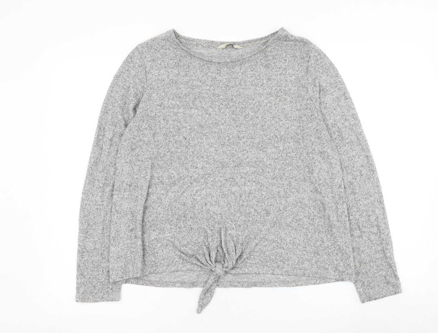 George Womens Grey Round Neck  Viscose Pullover Jumper Size 14