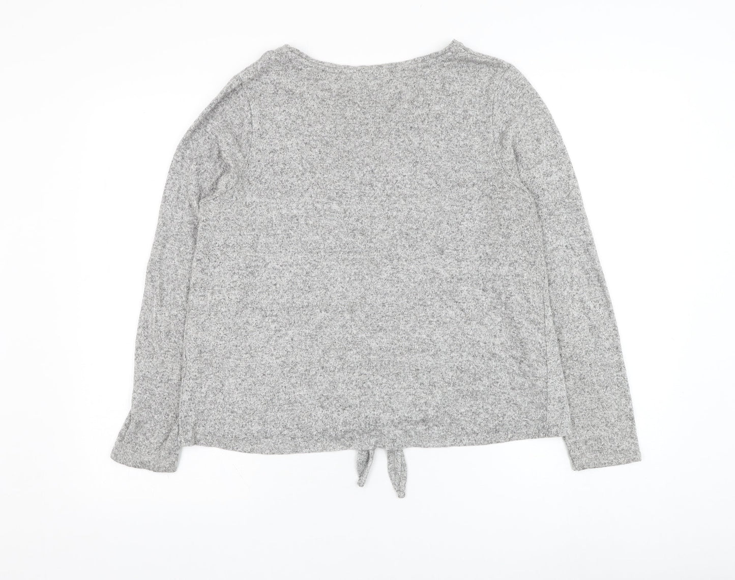 George Womens Grey Round Neck  Viscose Pullover Jumper Size 14