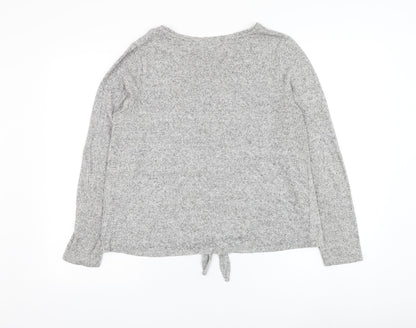 George Womens Grey Round Neck  Viscose Pullover Jumper Size 14