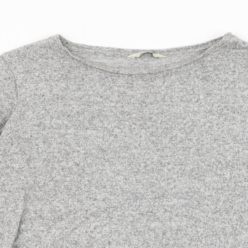 George Womens Grey Round Neck  Viscose Pullover Jumper Size 14