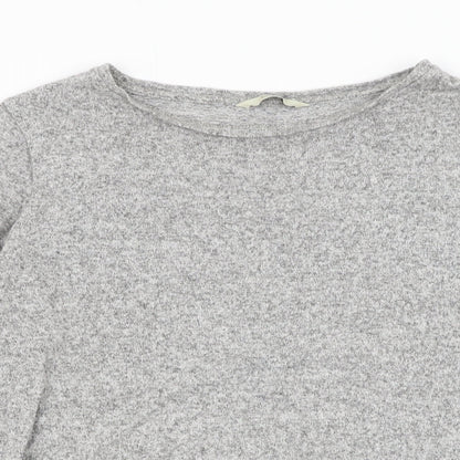 George Womens Grey Round Neck  Viscose Pullover Jumper Size 14