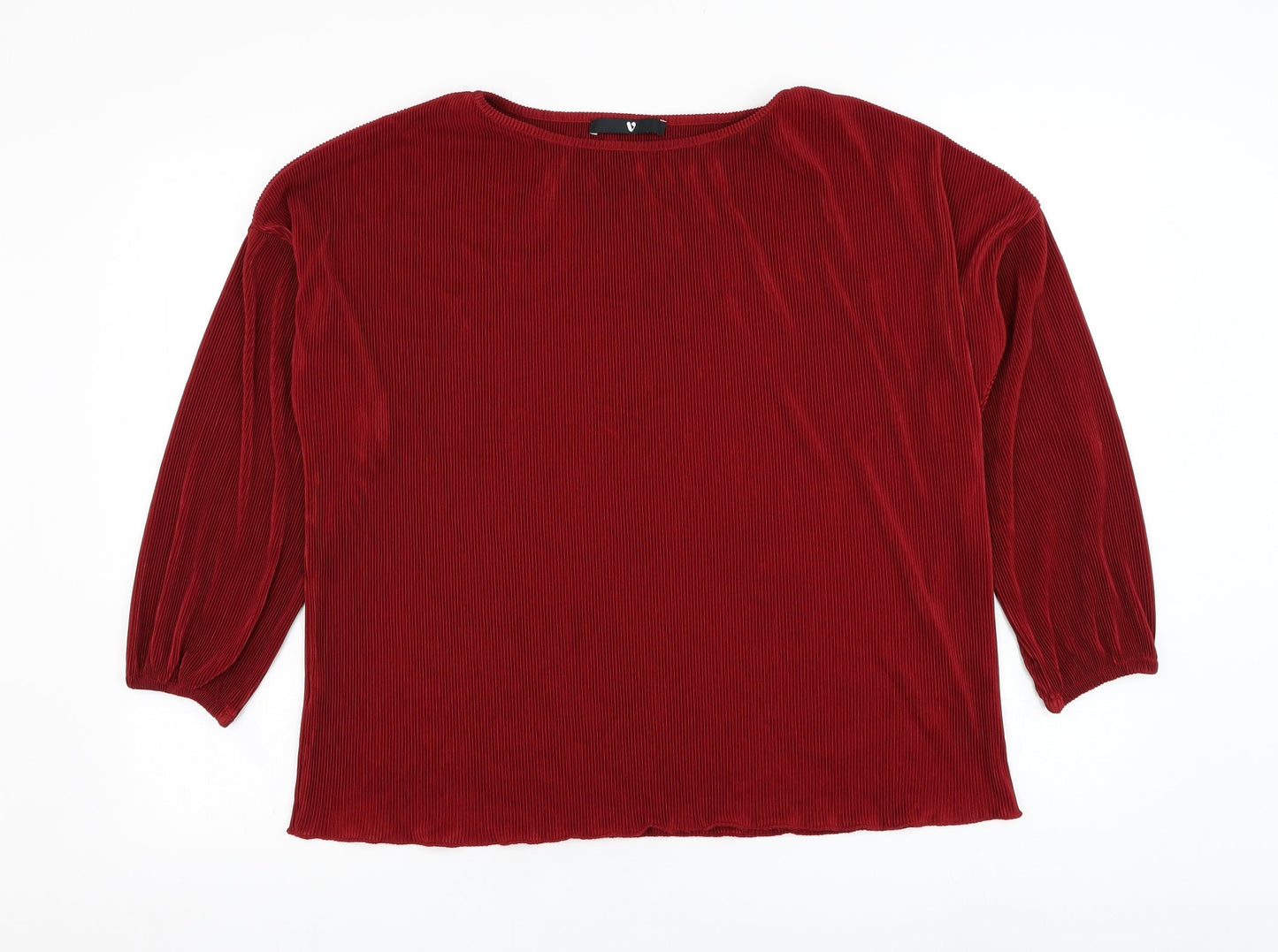 Womens UK Size 16 Very Red Basic Blouse