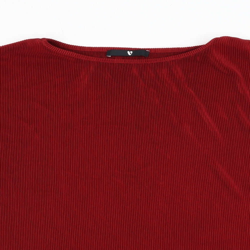 Womens UK Size 16 Very Red Basic Blouse