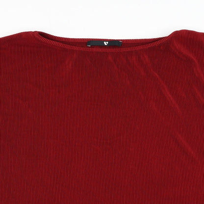 Womens UK Size 16 Very Red Basic Blouse