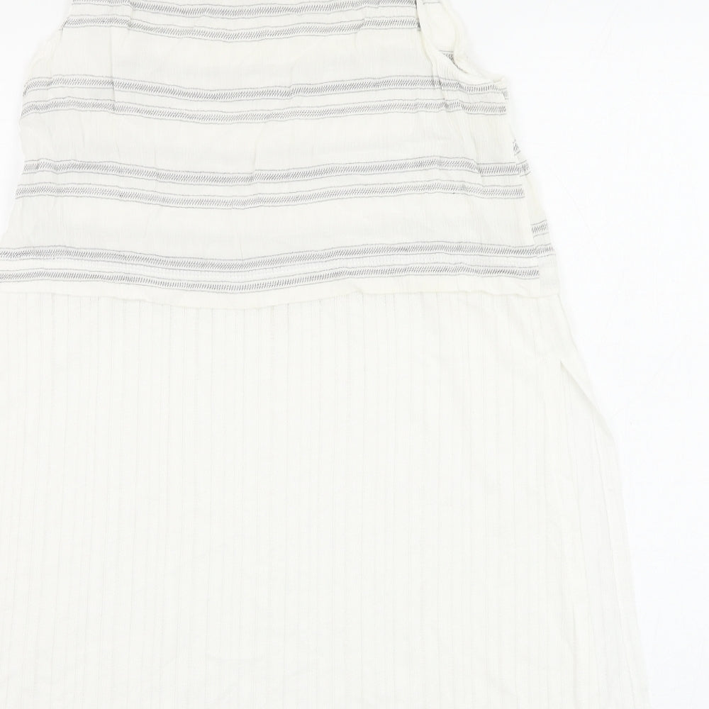 Womens UK Size S Mango White Basic Blouse