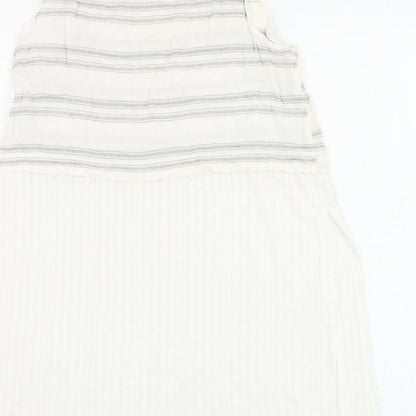 Womens UK Size S Mango White Basic Blouse