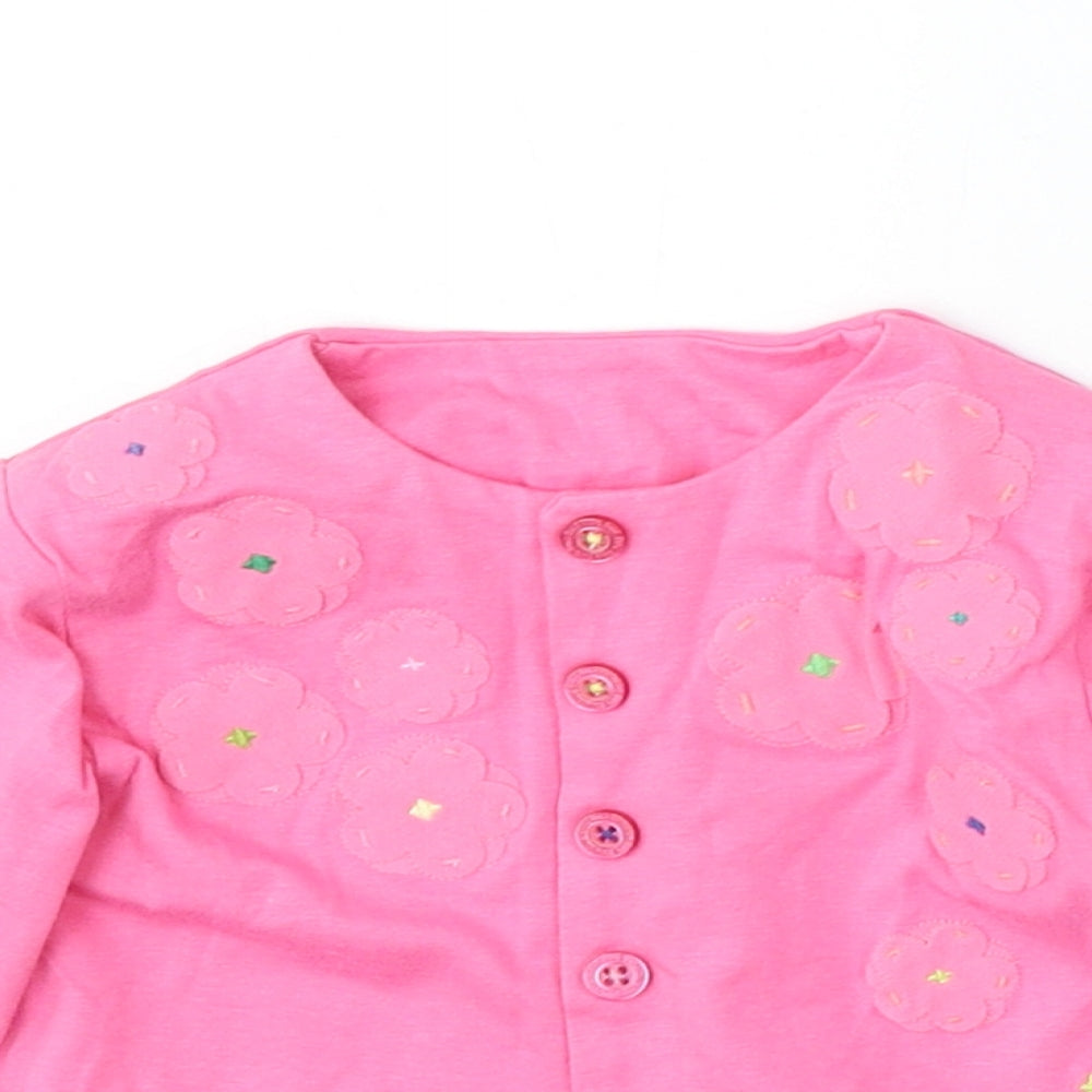 tuc tuc Girls Pink  Cotton Cardigan Jumper Size 6-9 Months