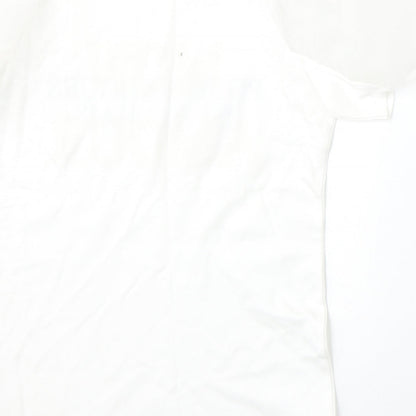 Quiz Womens White  Cotton Basic T-Shirt Size 6 Round Neck