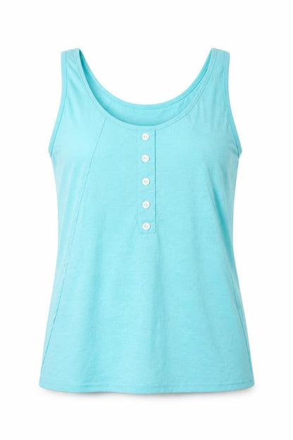 Womens UK Size S SheIn Blue Basic Tank