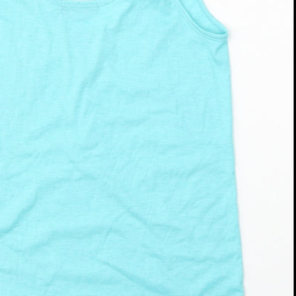 SheIn Womens Blue  Polyester Basic Tank Size S Round Neck