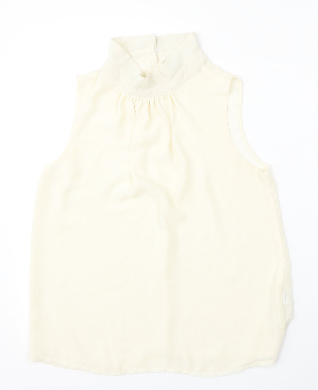 Womens UK Size 10 New Look Beige Basic Tank