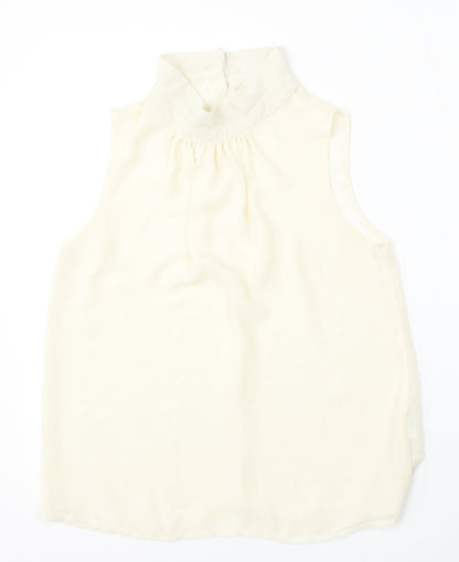 Womens UK Size 10 New Look Beige Basic Tank
