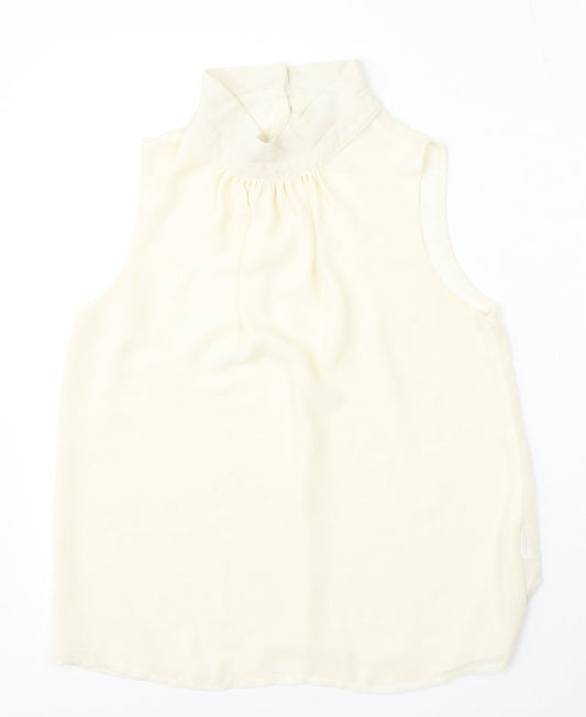 Womens UK Size 10 New Look Beige Basic Tank
