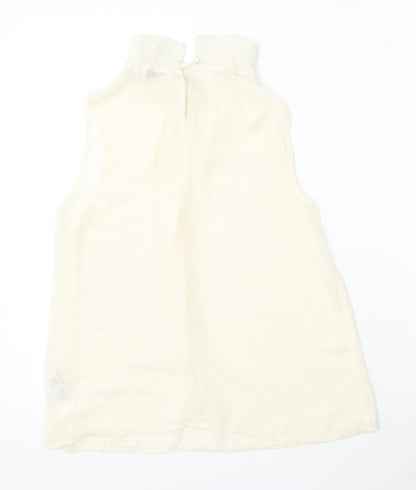 Womens UK Size 10 New Look Beige Basic Tank