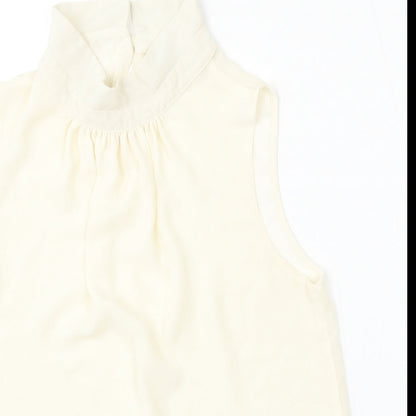 Womens UK Size 10 New Look Beige Basic Tank