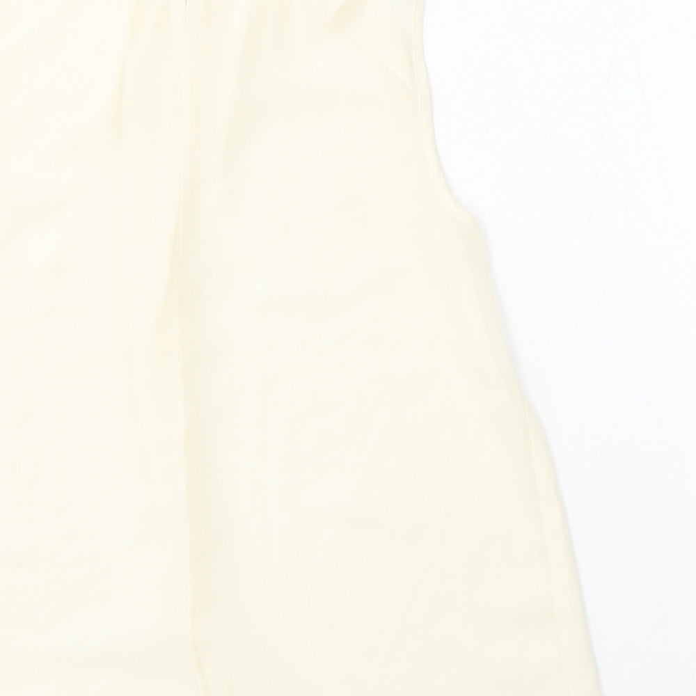 Womens UK Size 10 New Look Beige Basic Tank
